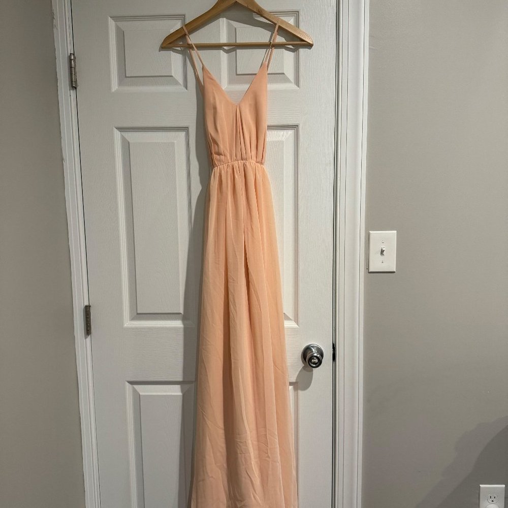Fame and Partners Ellery Peach Maxi Dress US0